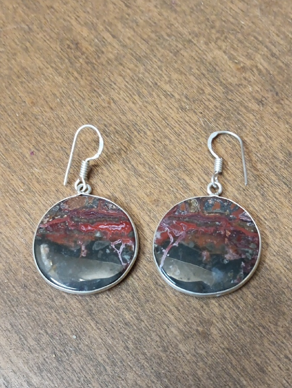 Handcrafted Red and Black Stone Drop Earrings - Women Jewelry